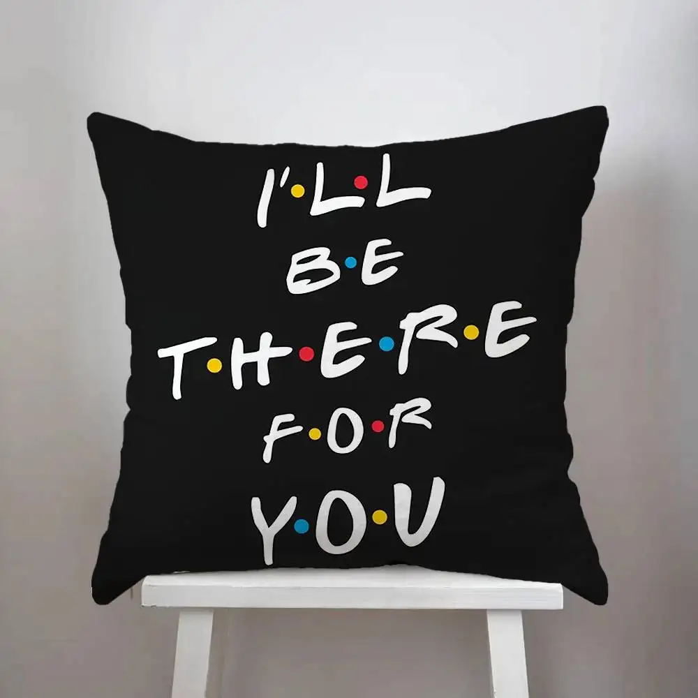 الأصدقاء تلفزيوني كيس وسادة الوجهين الطباعة غطاء الوسادة 45x45 الوسائد الزخرفية أريكة ديكور المنزل المخدة الناعمة #3
