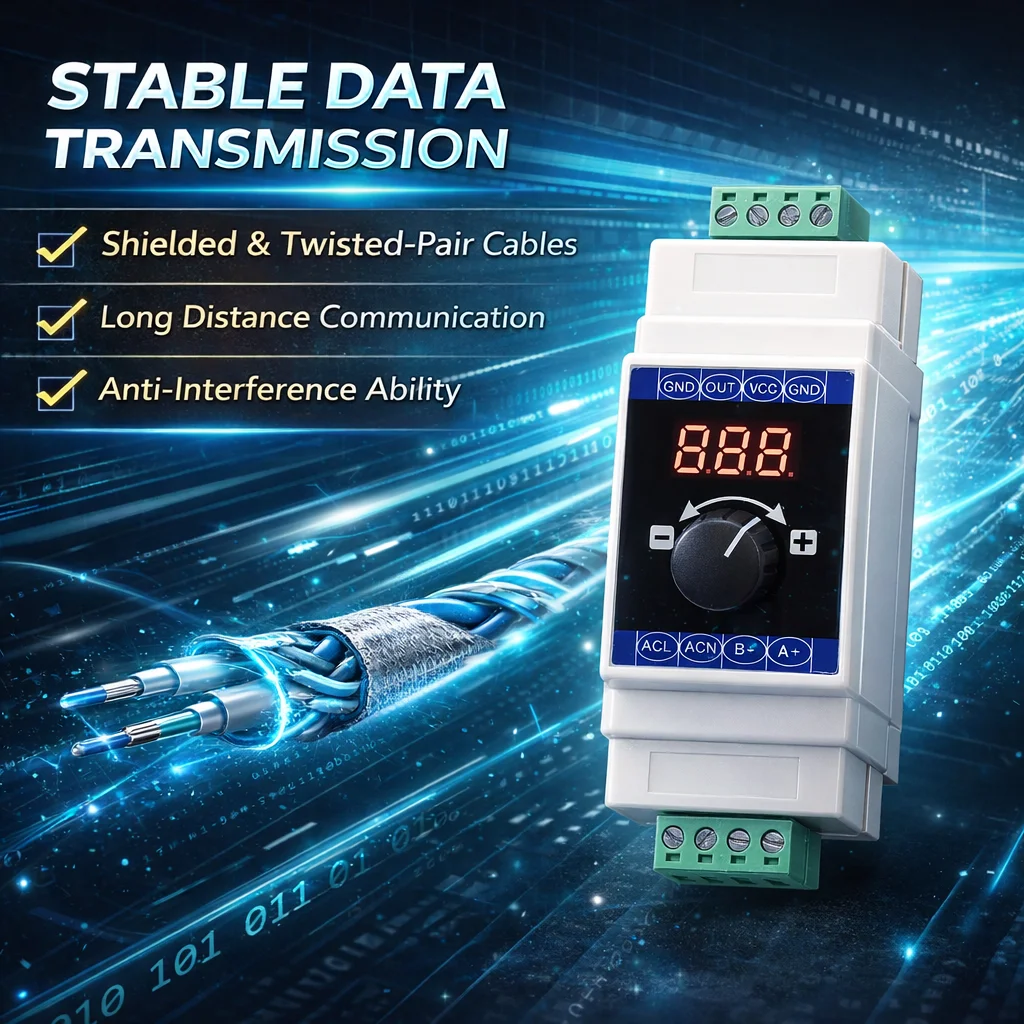 4-20mA Signal Generator Current Simulator Digital Display Analog Signal Simulator DC24V Rail Mount Calibration Tool