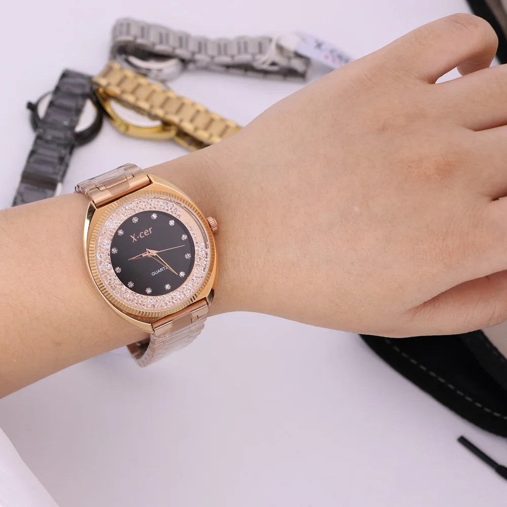 SALE!!! Discount Melissa Crystal Rhinestones Lady Men\'s Women\'s Watch Japan Mov\'t Fashion Hours Metal Bracelet Girl\'s Gift Box