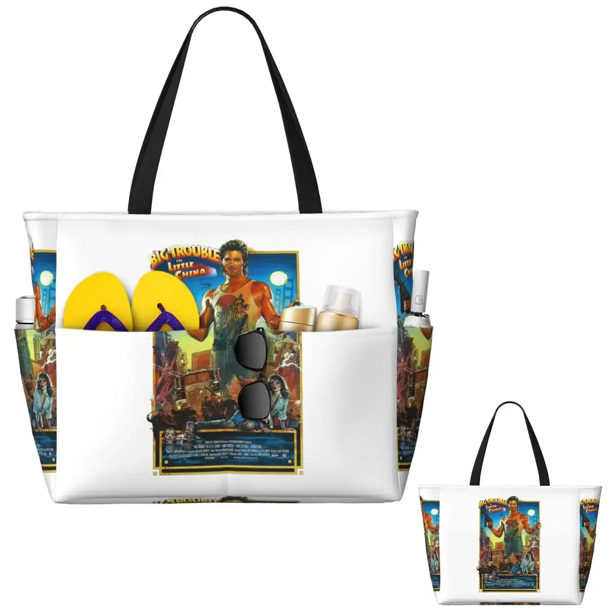Big Trouble In Little China Beach Tote Bag Sport Gym Yoga Duffle Large Tote Bag Women Travel Bag Fitness bag