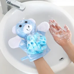 Gants de bain en forme d'animal de dessin animé pour bébé, gant de toilette pour enfants, gant de bain pour enfants, lavage propre, massage, douche, enfants, tout-petits