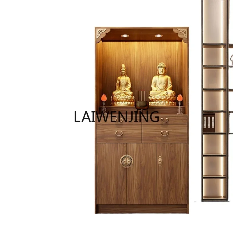 LYN Modern Light Luxury Small Guan Gong Supply Table Household Guanyin Buddha Statue Cabinet