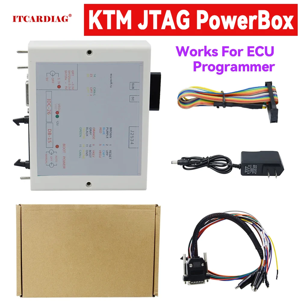 2024 Newest Power Box J-TAG for FLASH Via J2534 Works For FLASH ECU-Soft OBD ECU Programmer PowerBox Support Openport 2.0