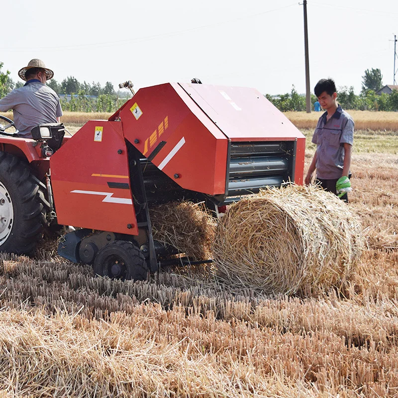 YG Automatic Packing Hay and Straw Mini Roll Hay Baler Ce Certified Round Baler for Hay/Straw/Husk/Grass Strapping Machines