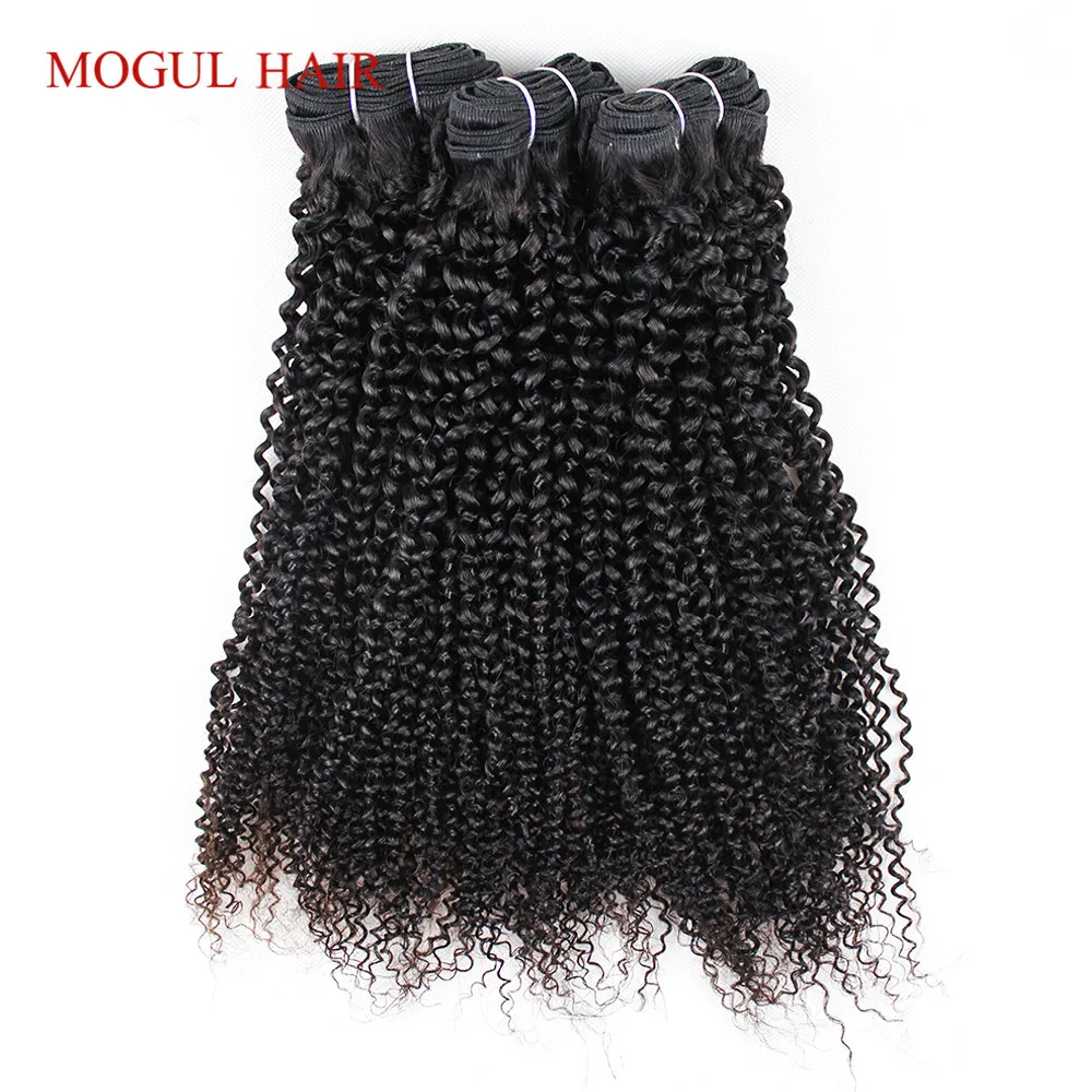 100g-400g/set Kinky Curly Bundles Natural Color Remy Human Hair Weave Extension 10 30 32 inch Afro Style Tight Curl MOGUL HAIR