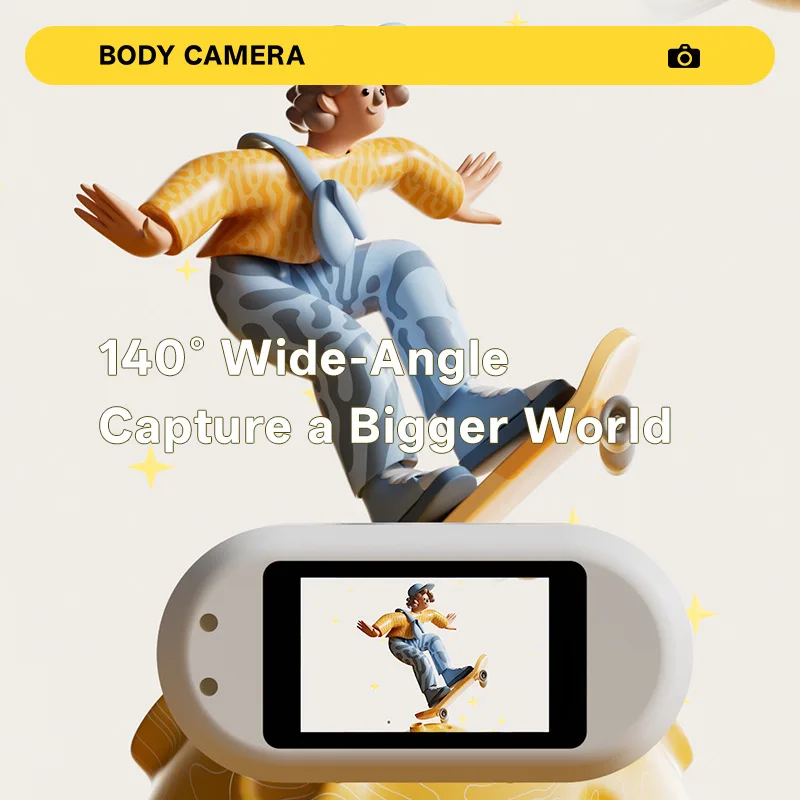 กล้องแม่เหล็กมุมกว้าง 2.7K HD - กล้องพกพากันน้ำสำหรับบันทึกภาพสัตว์เลี้ยง ขี่มอเตอร์ไซค์ และกีฬากลางแจ้ง