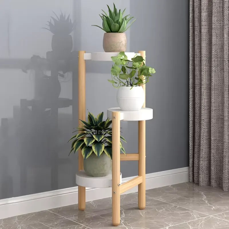 Modern 3 Tier Metal Flower Stand Rustproof Iron Plant Shelf for Balcony Indoor Living Room Storage Rack Simple Home Decor