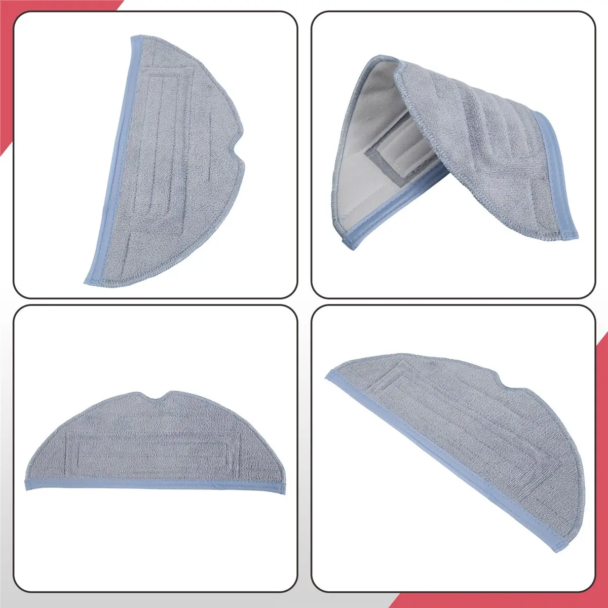 newyear828 6 Pack Vacuum Replacement Mop Pads for S7 S7+ T7S Plus Accessories Reusable Wet Microfiber Soft Pad