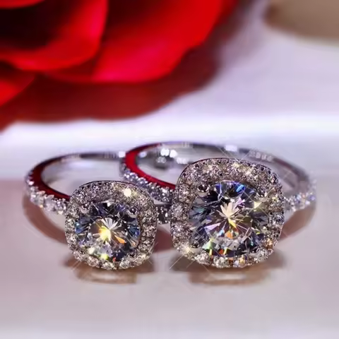 New Hot Selling Silver Plated Stainless Steel Rings For Women Cubic Zircon Jewelry Wedding Engagement Ring Wholesale Size 5-11