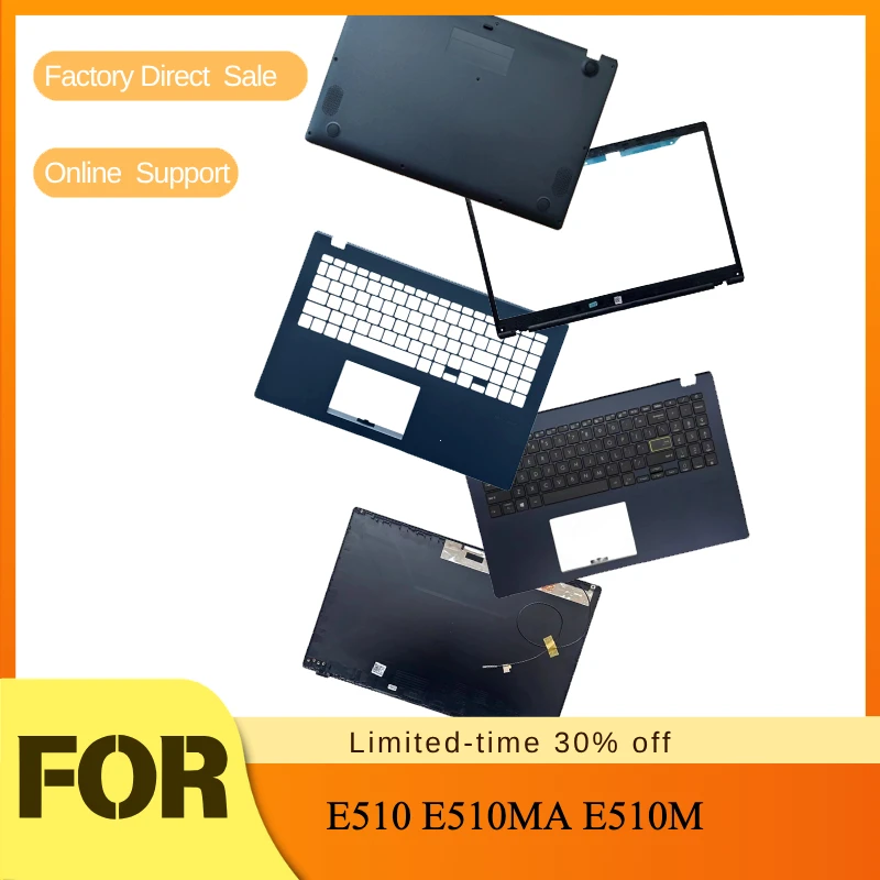 Laptop Top Case Screen Back Cover Front Bezel Frame Palm Rest Bottom Shell Upper Lower Base Keyboard For ASUS E510 E510MA E510M