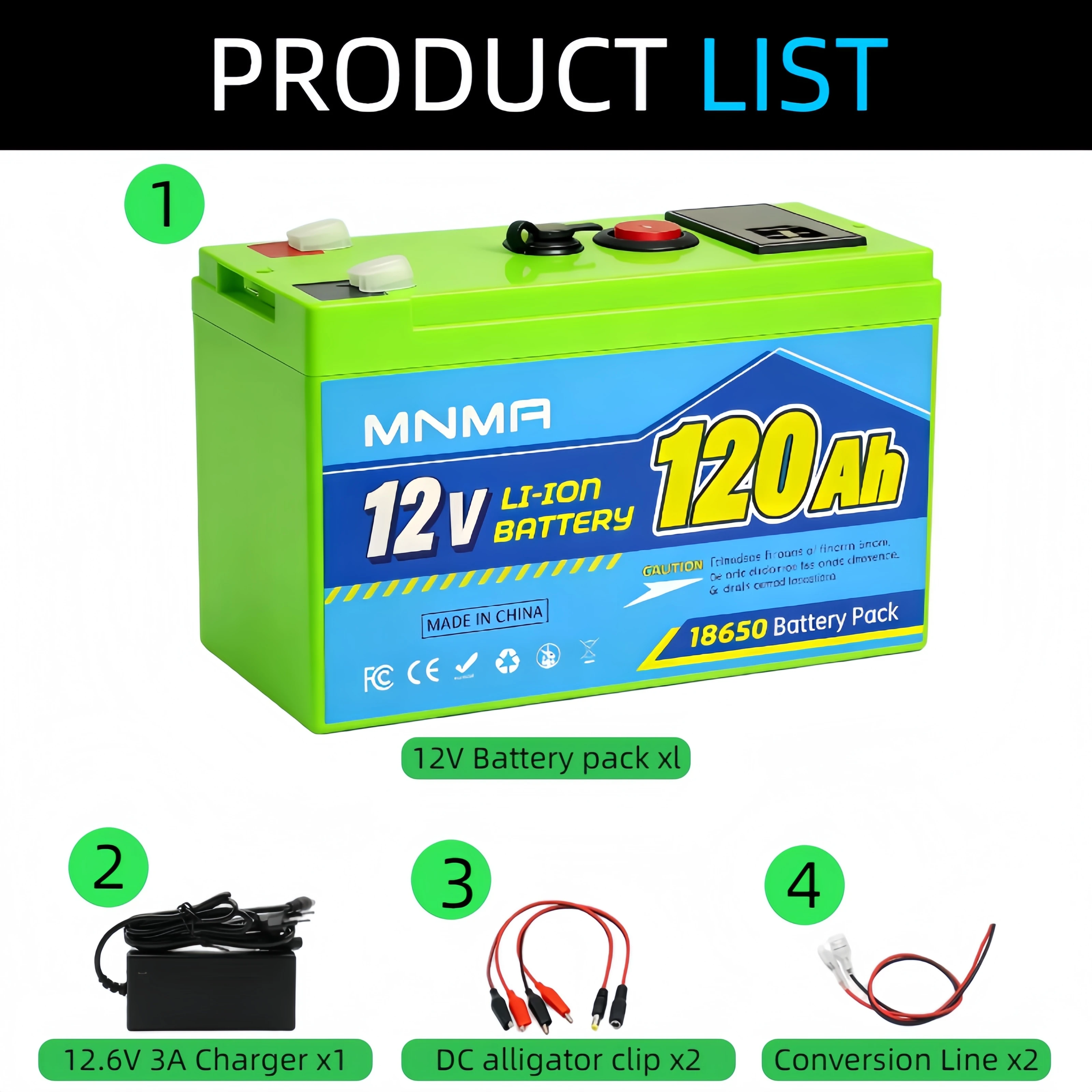 

12V 120Ah lithium iron phosphate battery with built-in BMS 120Ah rechargeable battery, very suitable for household power supply