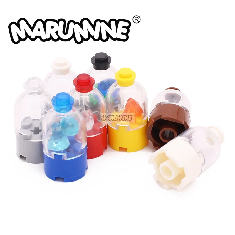 Marumine 20PCS 2/3 Spherical Dome MOC Bricks Glass Cover 30151 Assembly Drift Bottle Model Kit Accessories Building Blocks Parts