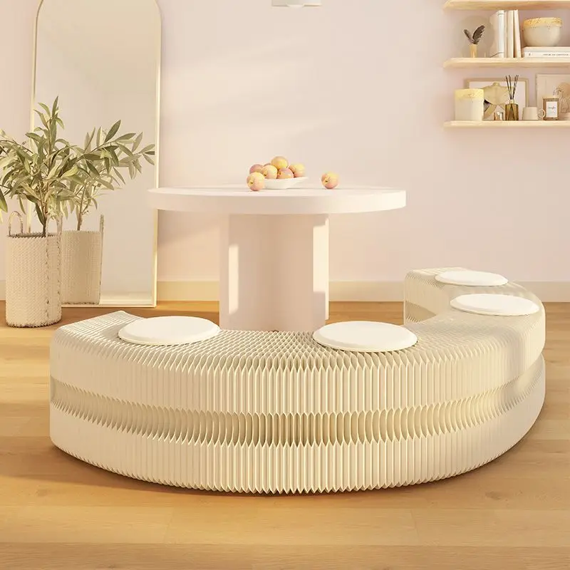 Extendable Paper Stool Portable Folding Adjustable Bench Entrance Hall Changing Shoes Ottomans Living Room Decoration Stools