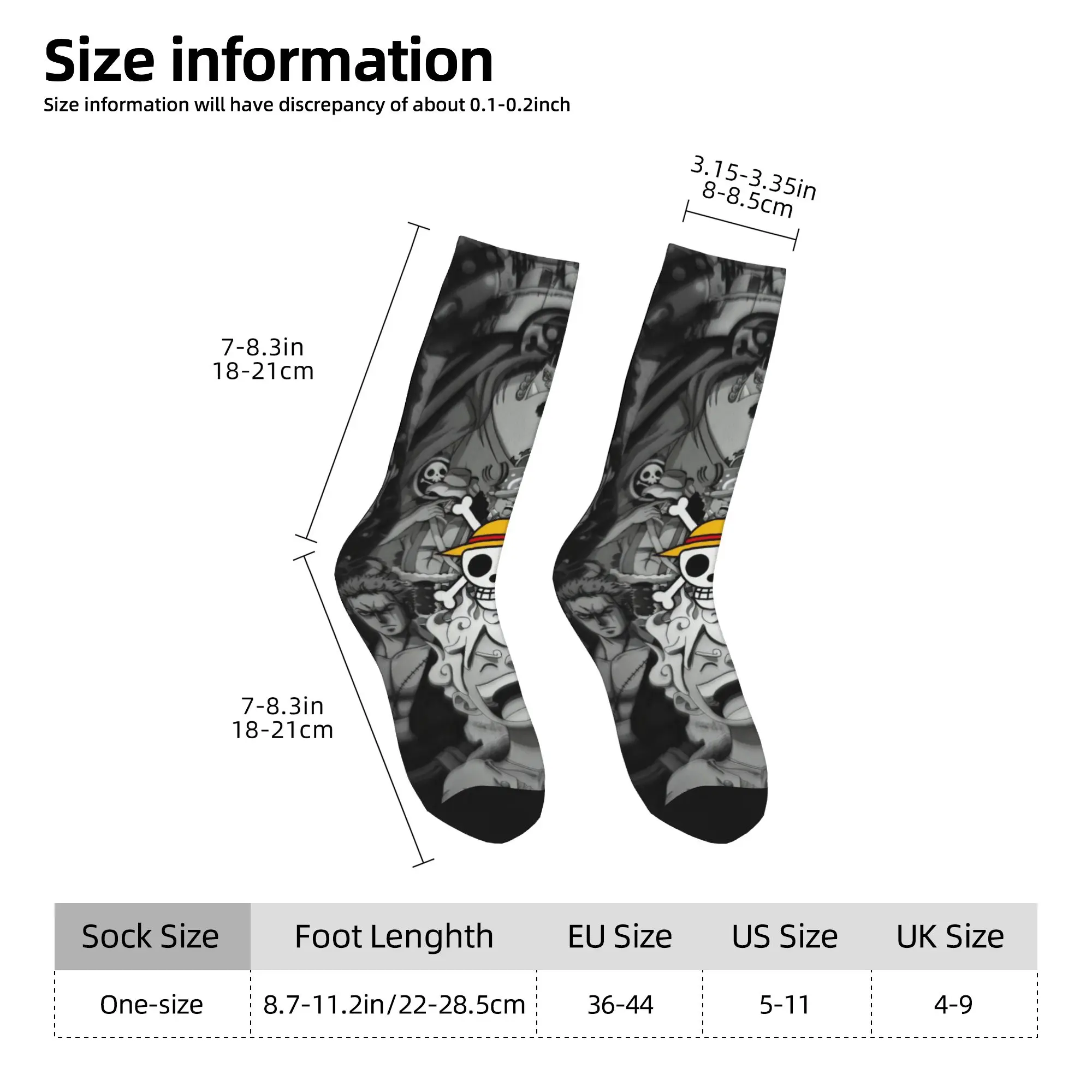 Luffy Zoro Tony Chopper anime meias para mulheres homens durante toda a temporada meias fofas de tubo médio absorventes de suor