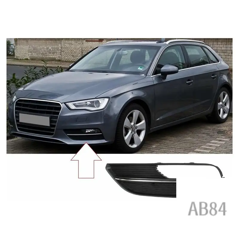 

1 пара деталей вентиляционной решетки бампера автомобиля для A3 2012-2015, левая + правая противотуманная фара, вентиляционная решетка 8V3807681A9B9 8V3807682A9B9