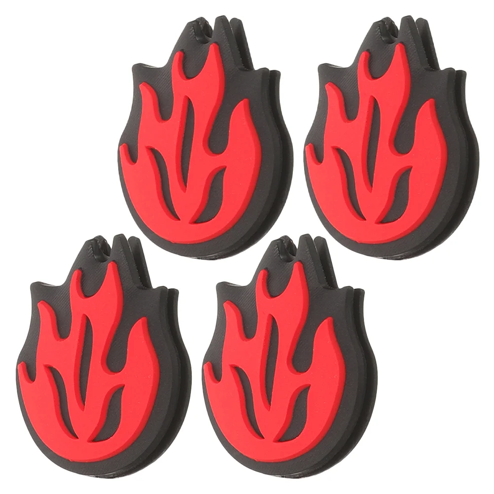 4 Pcs Tennis Racket Shock Absorber Absorbers Racquet Vibration Dampeners Dampers Replacement Parts Sports Tools Flame