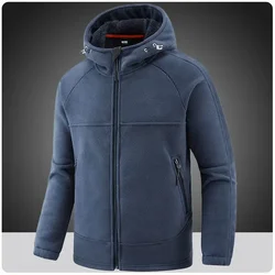 Men Tactical Softshell Fleece Hiking Bomber Jacket Outwear Thermal Sporting Tourism Mountain Camping Coats Hooded Men Clothing