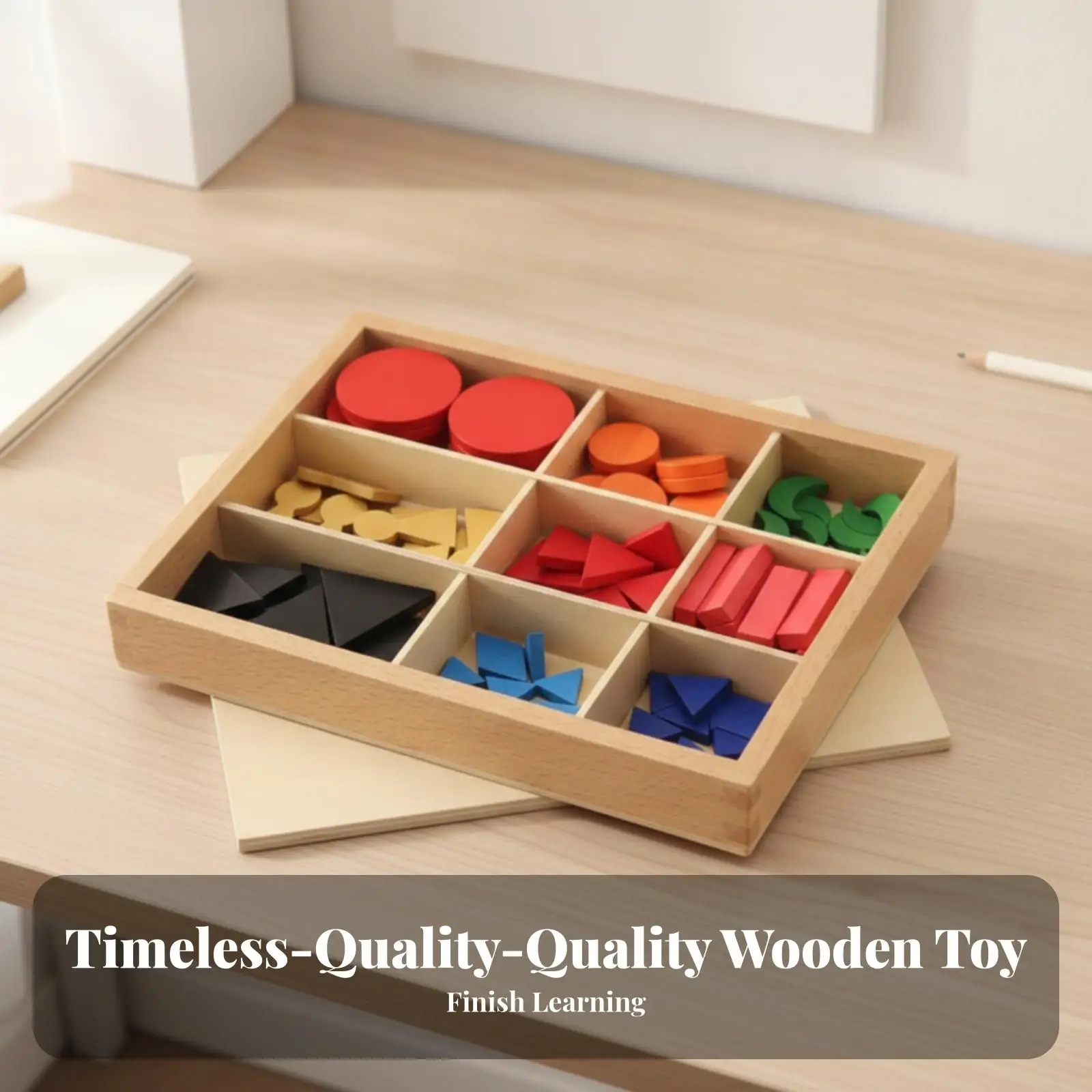 Children Wooden Puzzle Grammar Symbol Montessori Toy for Early Learning Shape Sorting Educational Activity
