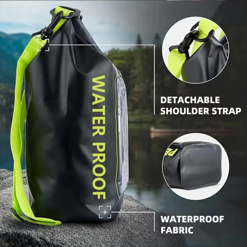 5L PVC Trockentasche Wasserdichte Tasche für Strand, Camping, Schwimmen, Kajak, Rafting, Surfen, Bootfahren