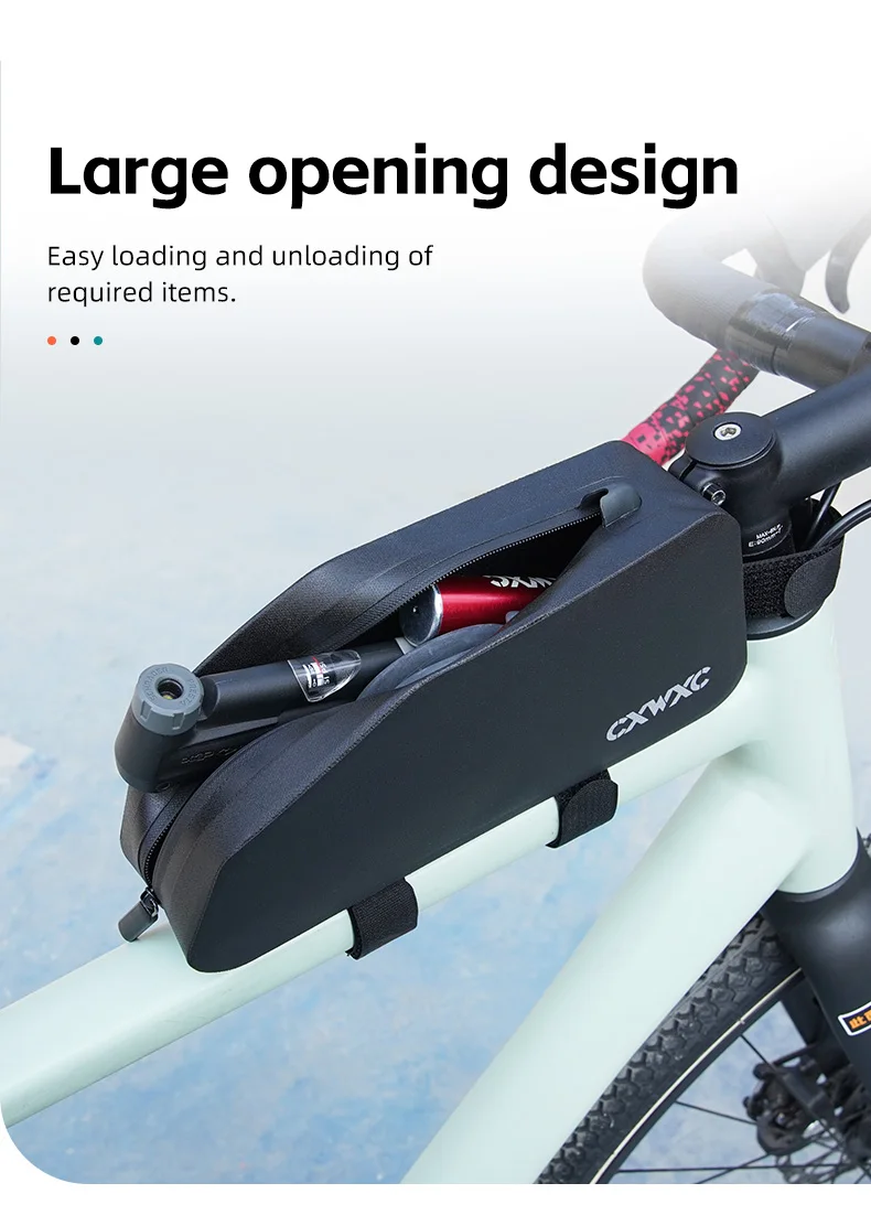 CXWXC Fahrrad-Oberrohrtasche Wasserdichte Hülle Mit Bolzenbefestigung & Riemen Aerodynamisch Geringer Widerstand Für Triathlon Gravel MTB Rennrad – Detail 12