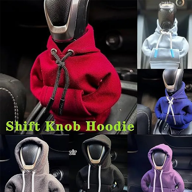 Hoodie Car Gear Shift Cover Fashion Gearshift Hoodie Car Gear Shift Knob Cover Manual Handle Gear Sweatshirt Change Lever Cover