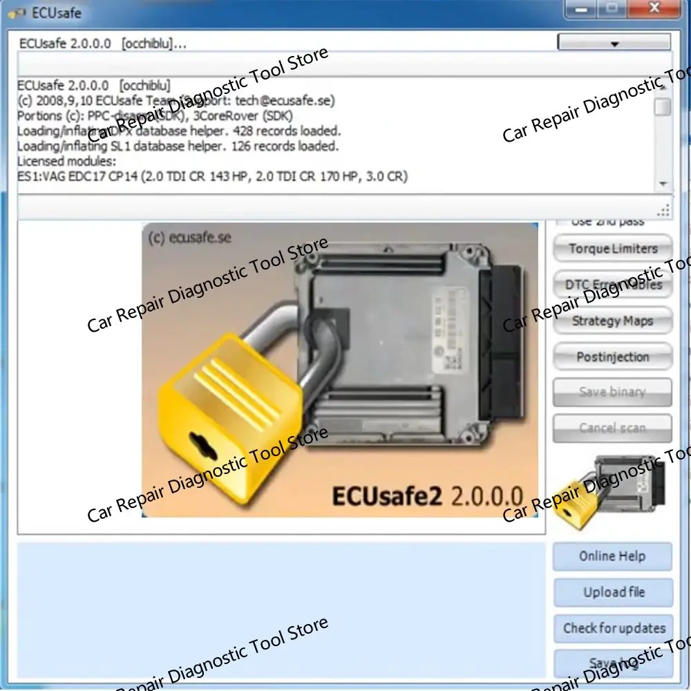 2024 HOT！ECUSafe 2.0 ECU ECM 2.0 + ImmoKiller v1.1 Software Immo Off Software v1.1 + CarTool Chip Tool Software 3.6 Software