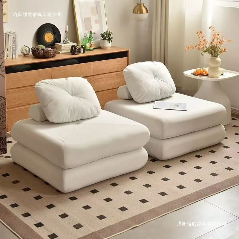 

Internet celebrity mochi small single floor sofa lazy can lie down living room small space sofa couple
