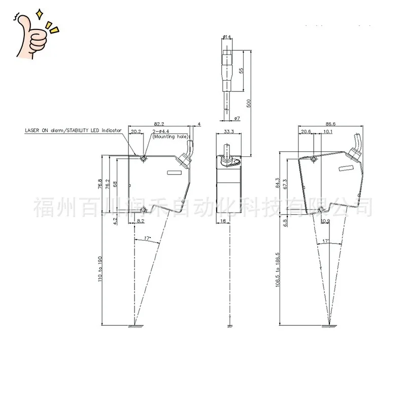 KEYENCE Displacement Sensor LK-G157 High Precision Wide Type, Laser Class 2 New OriginalIn stock and genuine