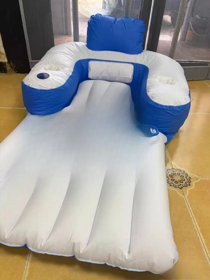 Outdoor Water Entertainment Inflatable Float Chair, Motorized Floating Ring with Electric Propeller for Water Activity
