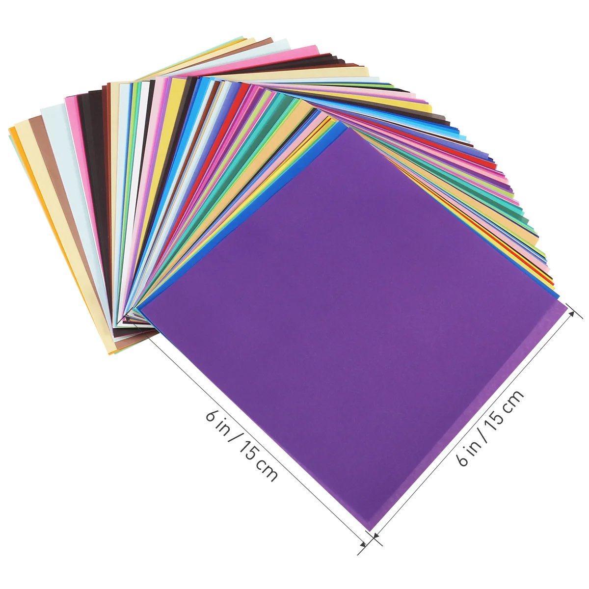 

50 Sheets Origami for Kids Color Colored Paper Folding Papers Confetti Single Sided