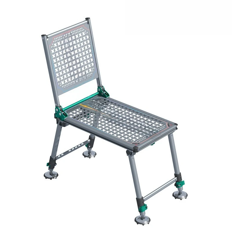 New aluminum alloy lightweight hard surface metal riding fishing chair multi-function folding portable all-terrain