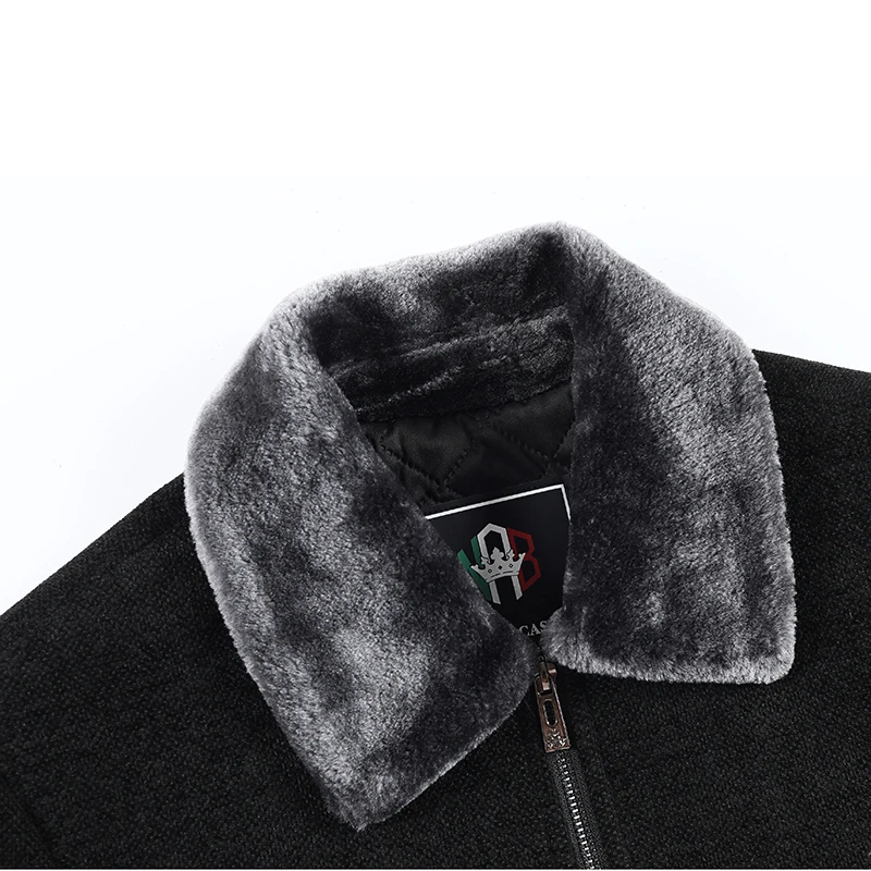 Winter lapel business plus cotton jacket Chenille fur collar padded cotton clothing