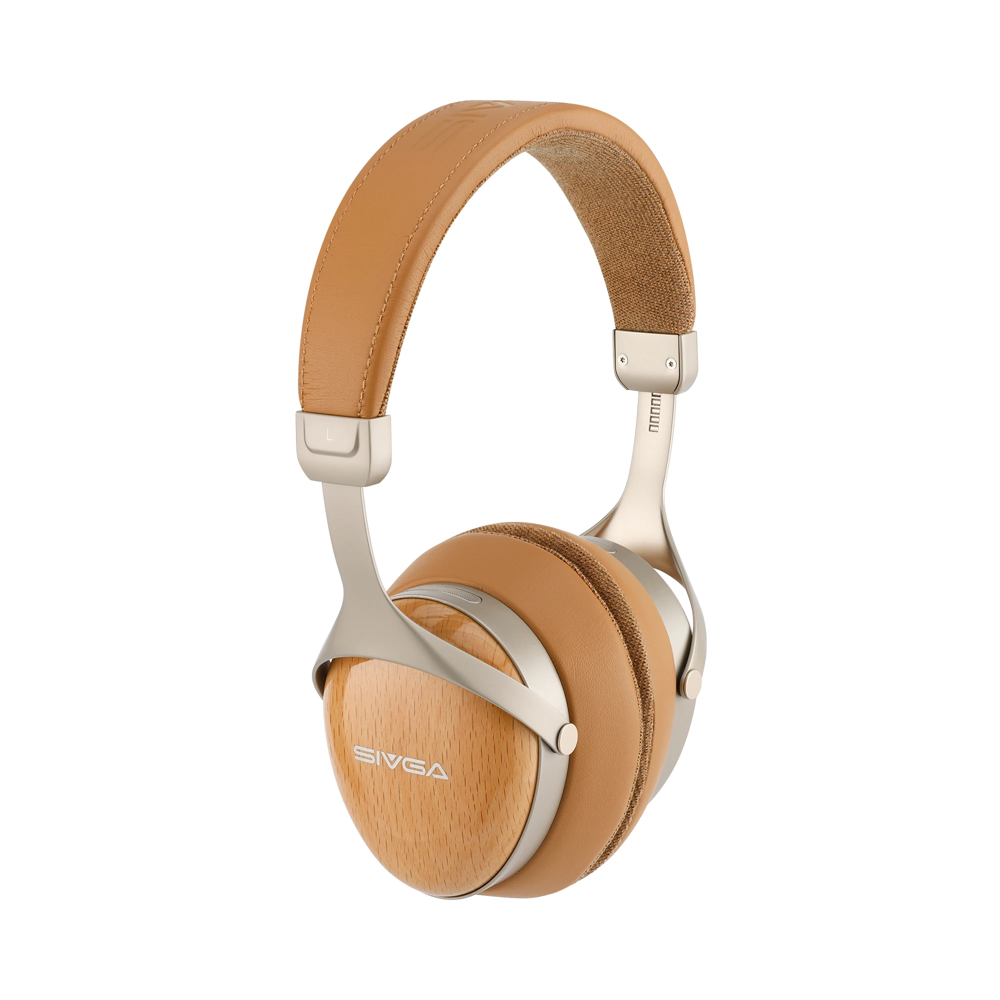 SIVGA SV021 PRO V2 Hi-Fi gesloten over-ear hoofdtelefoon 50 mm aluminium membraandriver Natuurlijk houten omhulsel met afneembare kabel