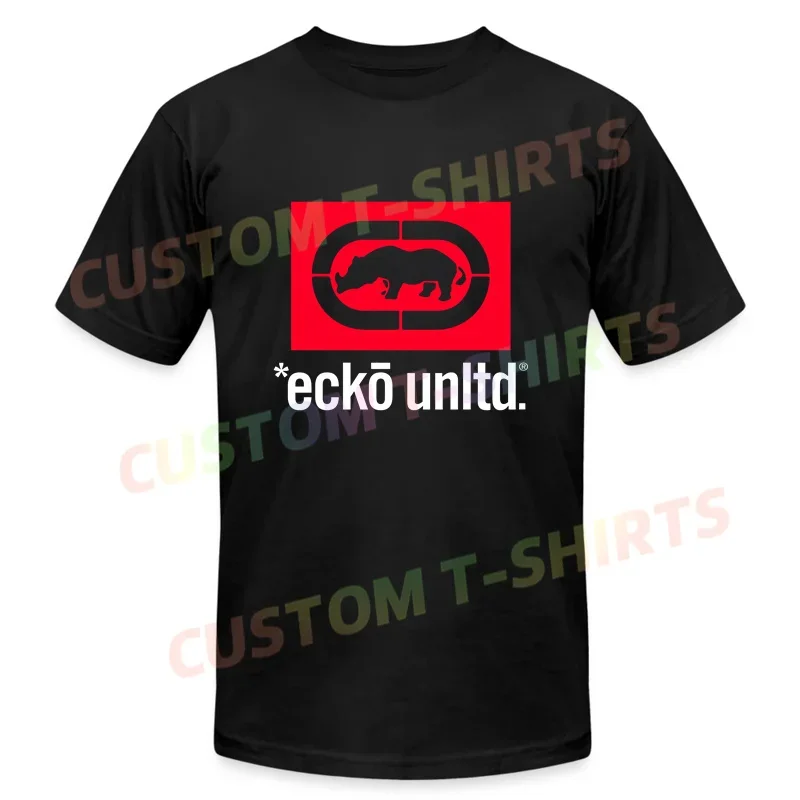 2024 Summer Men Casual T Shirt Ecko Unltd Logo T-shirt Graphic Short Sleeves 100% Cotton S-3XL