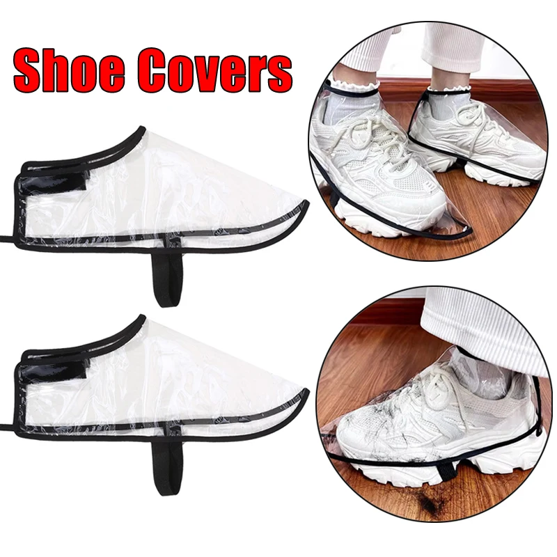 1 Pair Shoe Cover Transparent Hair Salon Dustproof Waterproof Shoe Cover For Hair Stylists Non-Slip Easy To Wear And Remove
