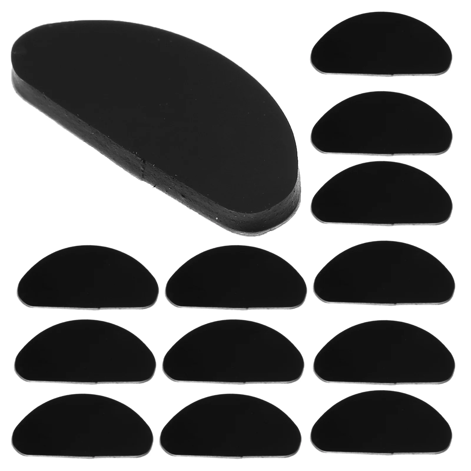 

30 Pcs Glasses Silicone Nose Pads Mat Accessories Support Small Anti-slip Cushion Black Reusable Portable