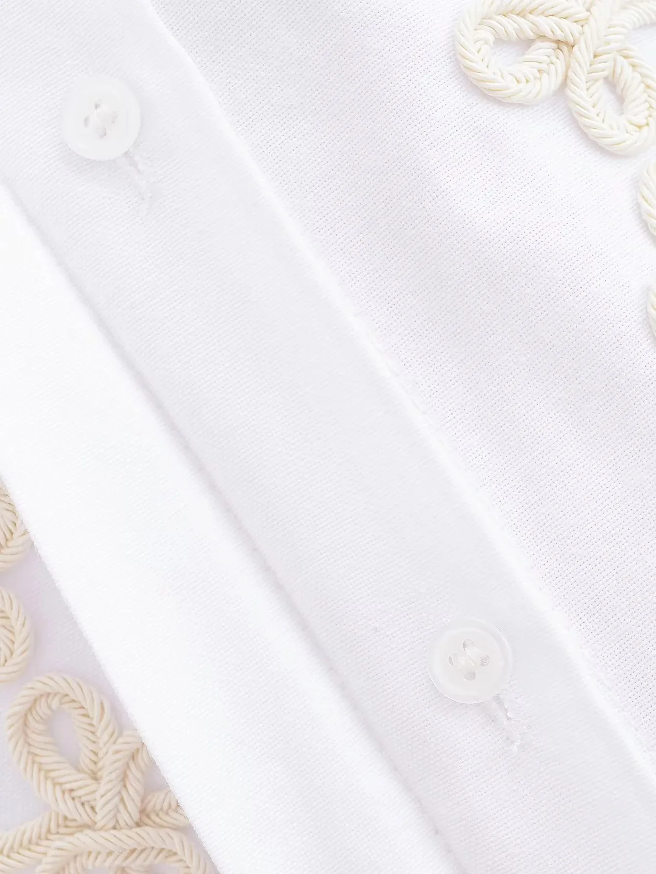 Damen Frühling Lässiges Weißes Popeline-Hemd Damen 2026 Langarm Revers Bluse mit Knotenverschluss Damen Sommer Lockere Pendler-Bluse – Detail 6