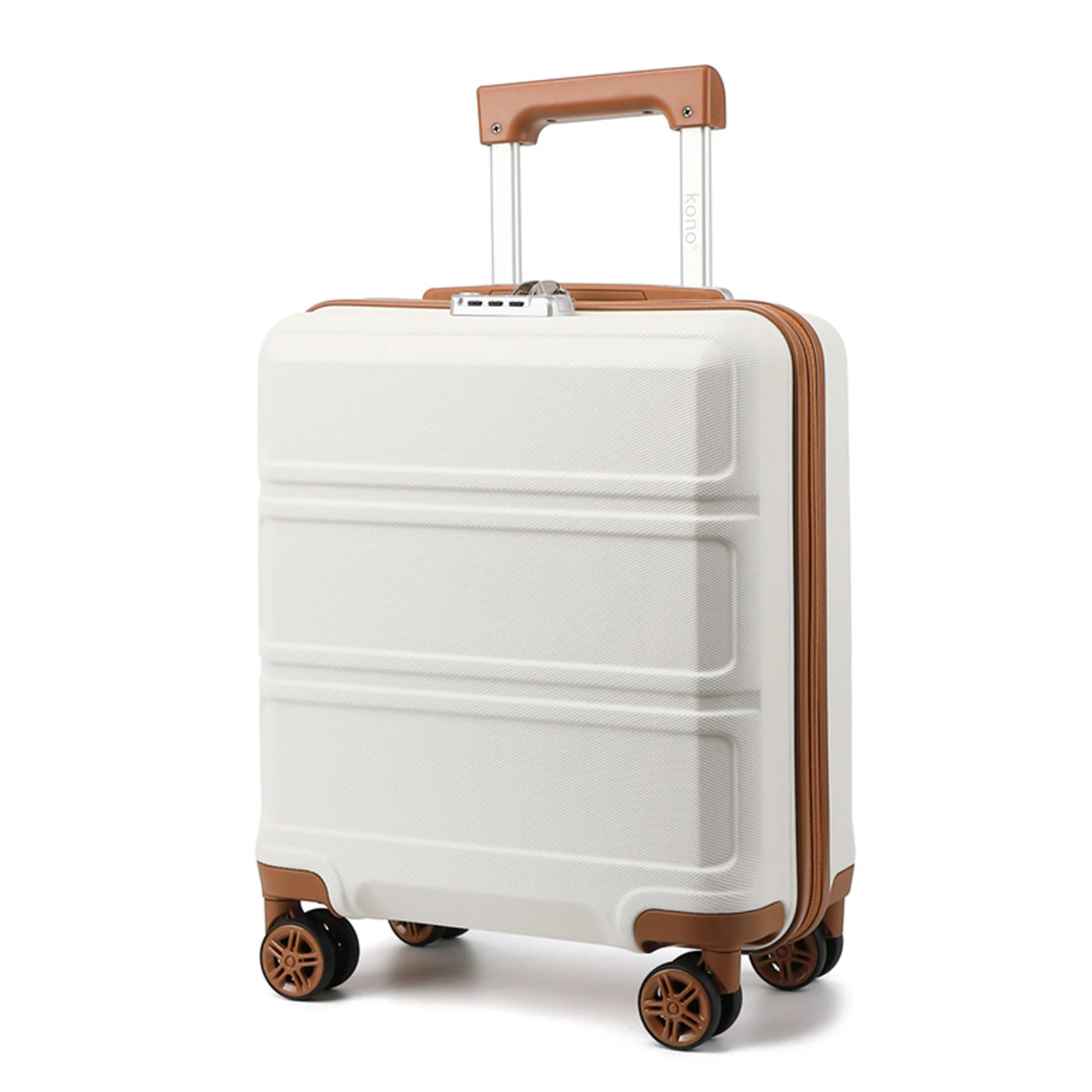 Kono Lightweight ABS Hard Shell Cabin Trolley, 45x36x20cm Carry-On Hand Luggage for EasyJet Under Seat