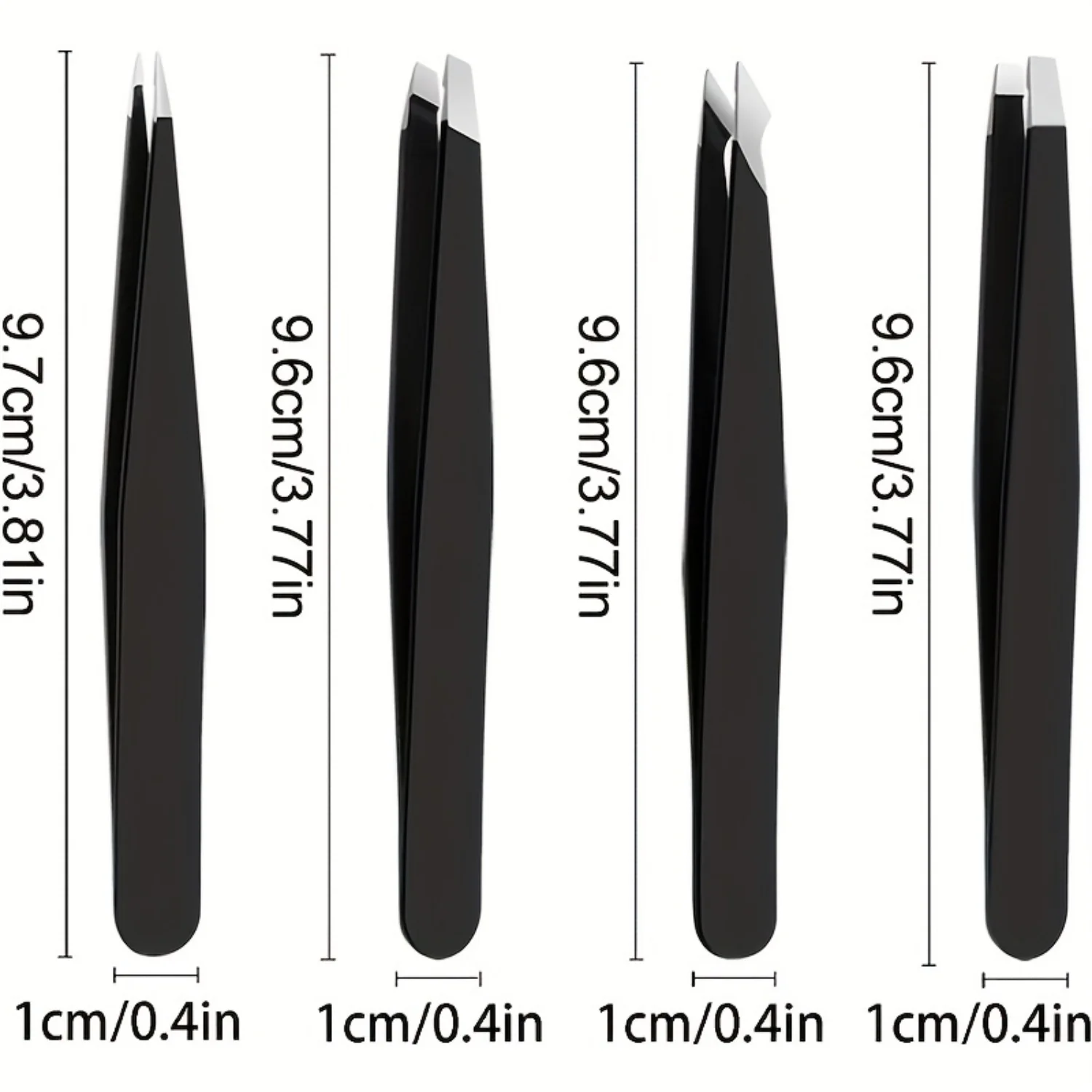 Stainless Steel Eyebrow Tweezers -  Makeup Tool for  and Beauty Salon Use - Precise Hair Removal and Shaping
