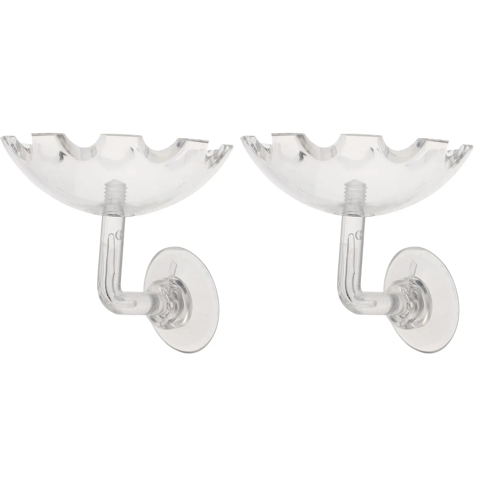 

2pcs Shrimp Dish Acrylic Suction Cup Bowl Acrylic Shrimp Feeder Fish Tank Decor Supplies Easy Install Long Use