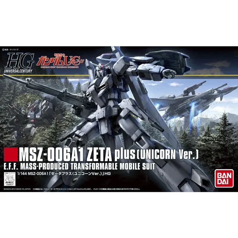 Bandai Genuine Gundam Model Anime HGUC 1/144 MSZ-006A1 Z-Plus Unicorn Ver. Action Figure Assemble Collection Toys for Children