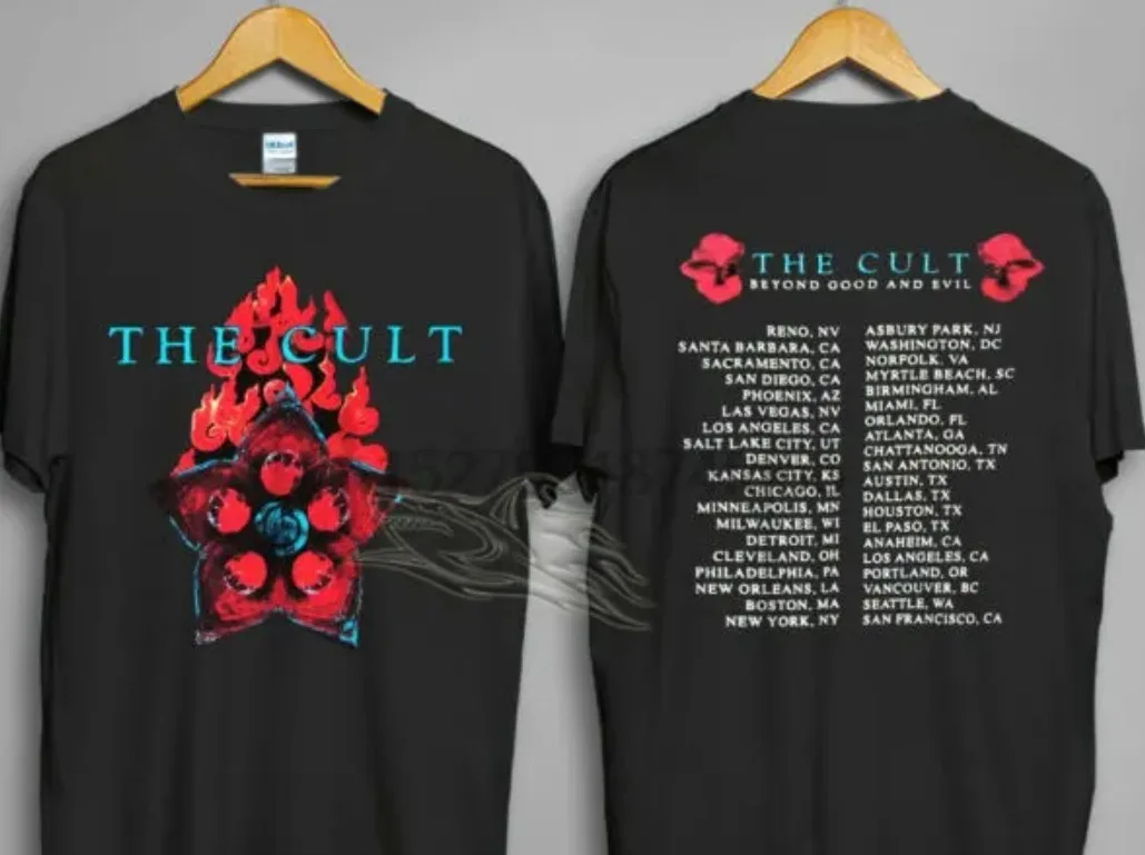

Vintage The Cult Black Beyond Good And Evil Us Tour T-Shirt Double Sides S-5Xl