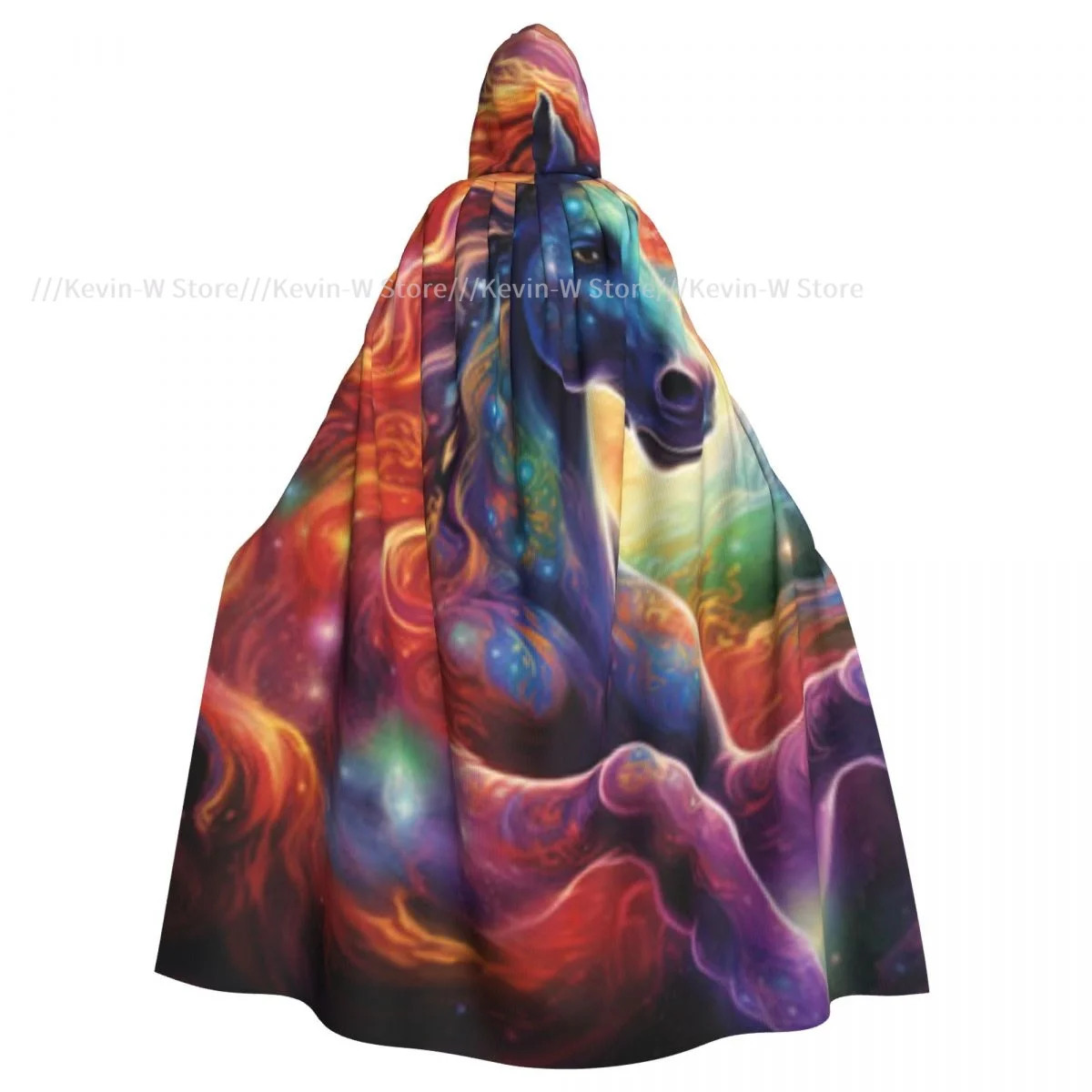 Hooded Cloak Unisex Cloak with Hood Horse Quantum Ancient Cosmic Cloak Vampire Witch Cape Cosplay Costume