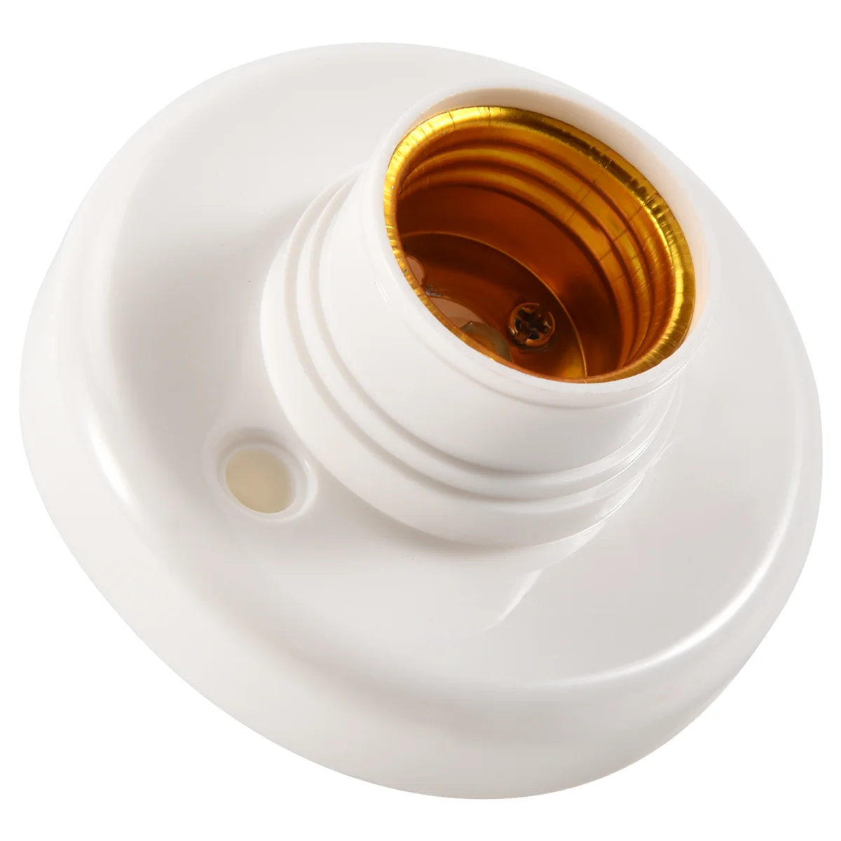 Round Plastic Base Parafuso Lâmpada, Suporte do soquete da lâmpada, branco, E27