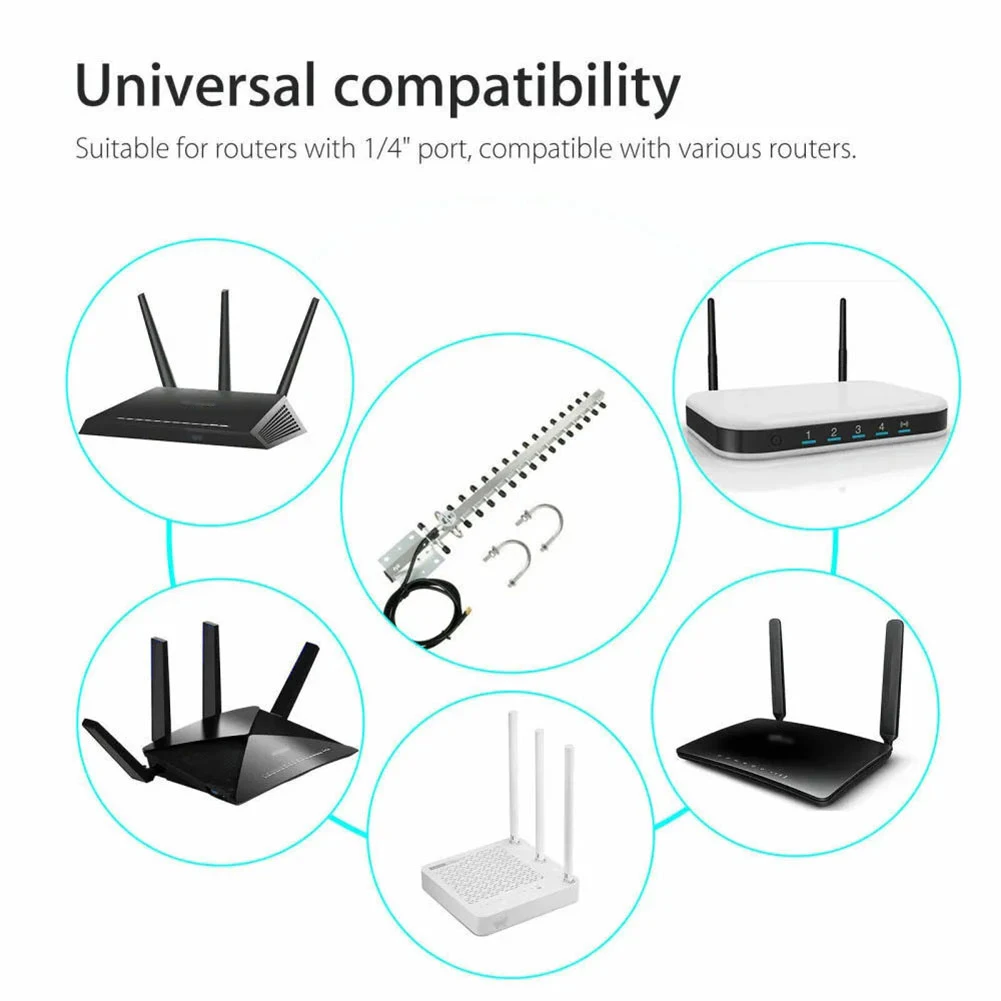 

2.4GHz WiFi Antenna 25dBi 50.00X8.00X4.00 Cm Outdoor Directional Signal For Wireless Router Frequency Range 2400-2500MHz