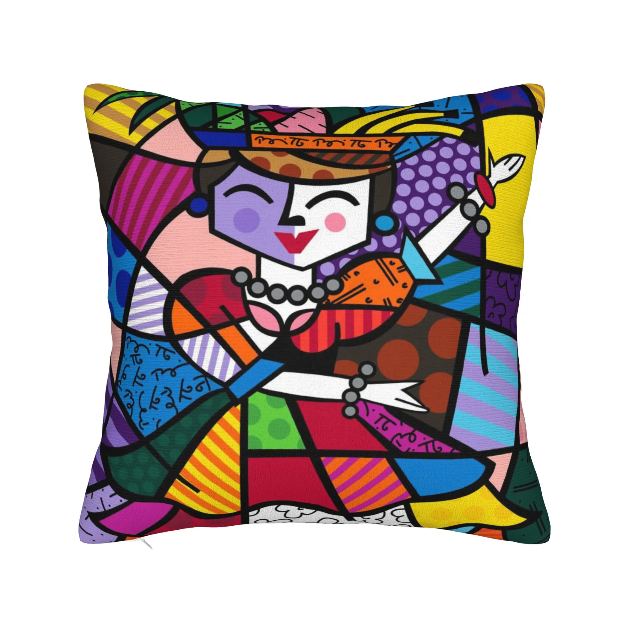 B-BrittoES Pillow Cover  Retro Trendy Pillow Case For Sofa Car Home Decor Print Cushion Cover Gift