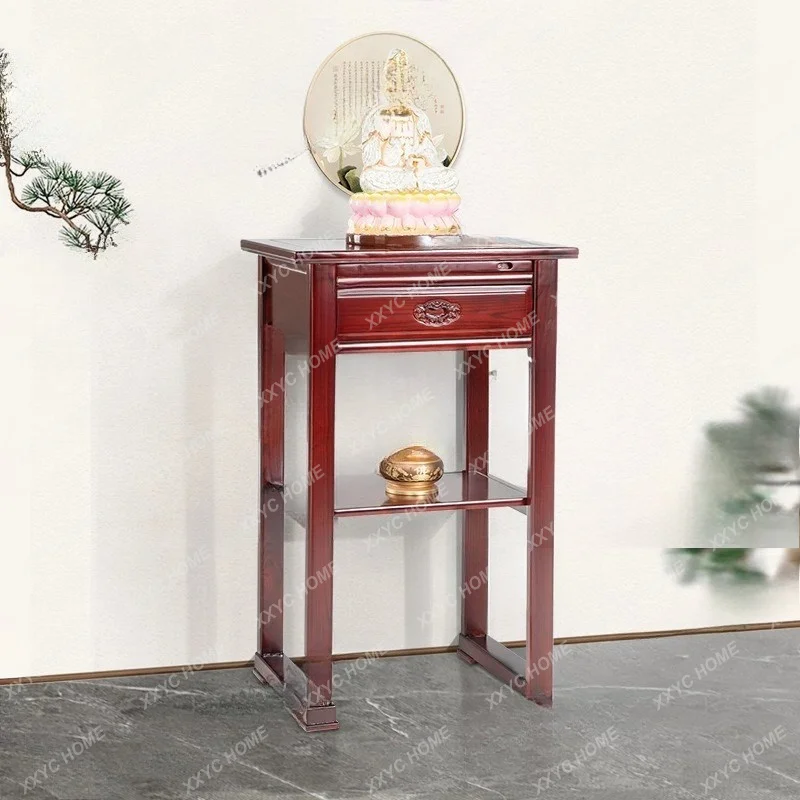 Incense table, strip case household solid wood Buddha table is simple