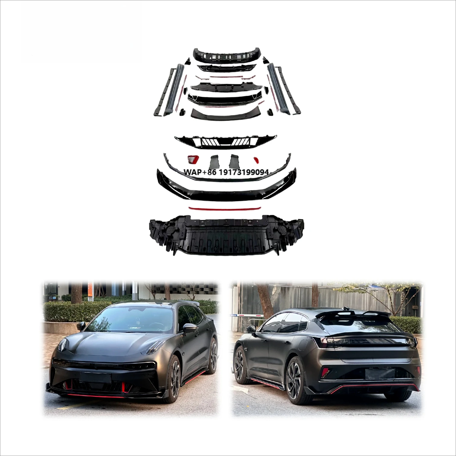 

2024 Zee-kr 001 FR Style Bodykit New Design Front Lip Bumper Rear Diffuser Side Skirt Spoiler Top Wing Hatchback Car Facelift