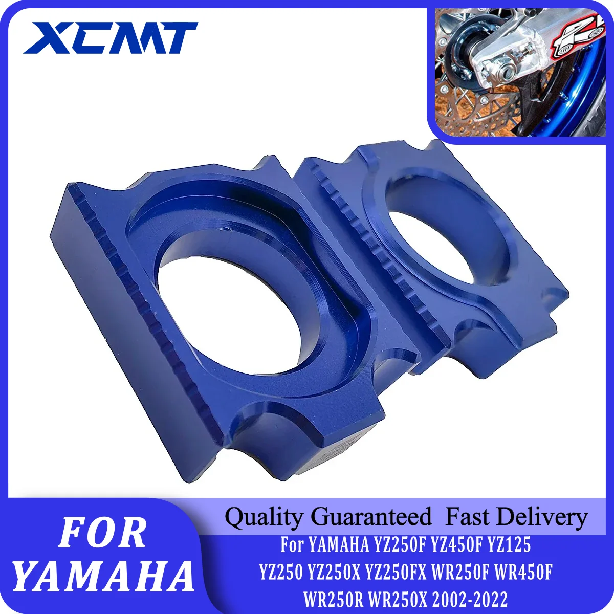 

CNC Rear Chain Adjuster Axle Block For YAMAHA YZ250F YZ450F YZ125 YZ250 YZ250X YZ250FX WR250F WR450F WR250R WR250X 2002-2022