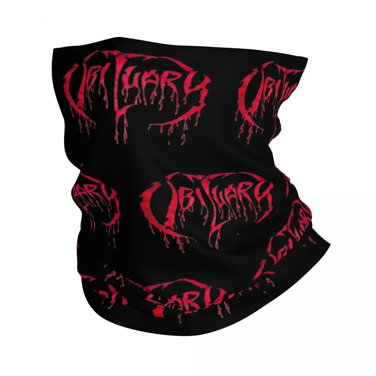 

Obituary Slowly We Rot Bandana Neck Gaiter Death Metal Band Balaclavas Mask Scarf Multi-use Cycling Sports for Men Women Winter